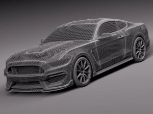 Mustang GT350 Shelby 2016 3D Model