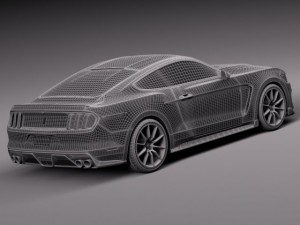 Mustang GT350 Shelby 2016 3Dモデル