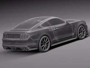 Mustang GT350 Shelby 2016 3D Model