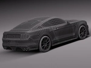 Mustang GT350 Shelby 2016 3D Model