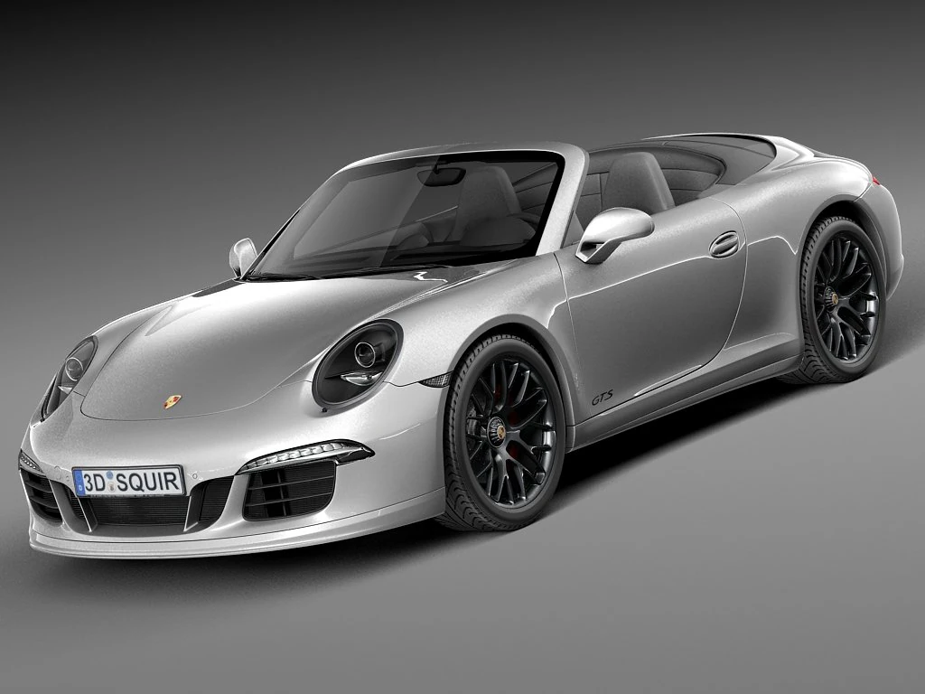 Porsche 911 Carrera GTS Cabrio 2016 3D Model .c4d .max .obj .3ds .fbx .stl .blend 