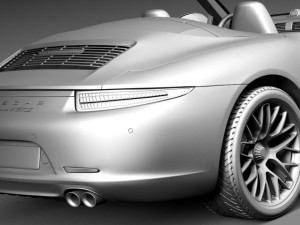 Porsche 911 Carrera GTS Cabrio 2016 3D Model