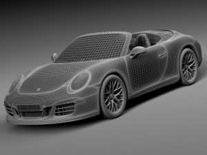 Porsche 911 Carrera GTS Cabrio 2016 3D Model