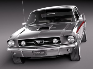 Mustang Coupe 1967 Modelo 3D
