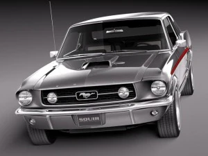 Mustang Coupe 1967 3D Model
