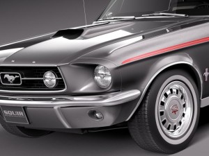 Mustang Coupe 1967 Modelo 3D