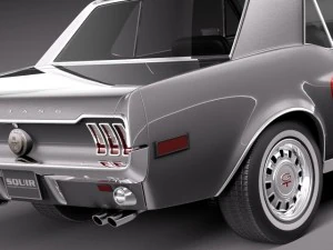 Mustang Coupe 1967 3D Model