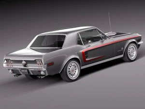Mustang Coupe 1967 3D Model