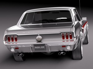 Mustang Coupe 1967 Modelo 3D