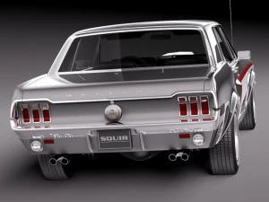 Mustang Coupe 1967 3D Model