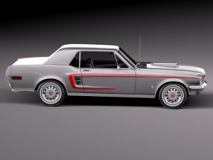 Mustang Coupe 1967 Modelo 3D