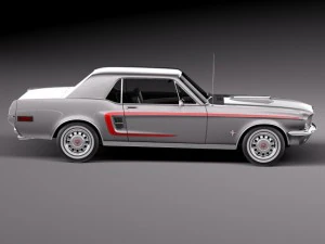 Mustang Coupe 1967 3D Model