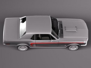 Mustang Coupe 1967 Modelo 3D