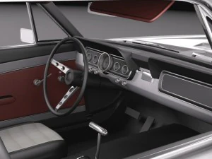 Mustang Coupe 1967 3D Model