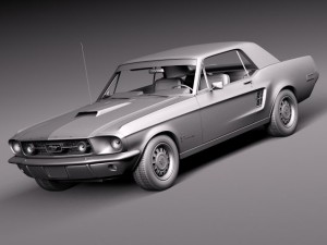 Mustang Coupe 1967 Modelo 3D