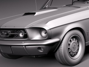 Mustang Coupe 1967 Modelo 3D
