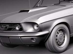 Mustang Coupe 1967 3D Model