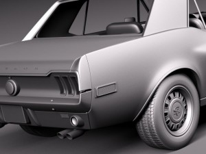 Mustang Coupe 1967 Modelo 3D