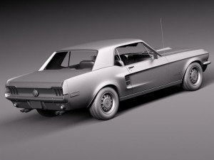 Mustang Coupe 1967 Modelo 3D