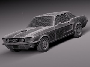 Mustang Coupe 1967 Modelo 3D