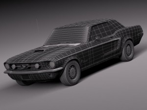 Mustang Coupe 1967 Modelo 3D