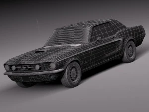 Mustang Coupe 1967 3D Model
