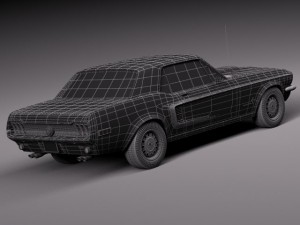 Mustang Coupe 1967 Modelo 3D