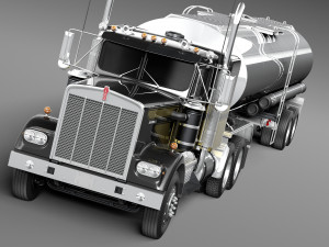 Kenworth W900 Tanker Truck 1974 3D 模型