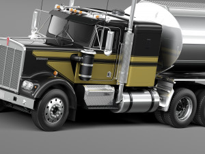Kenworth W900 Tanker Truck 1974 3D 模型