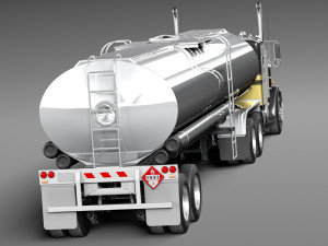 Kenworth W900 Tanker Truck 1974 3D 模型