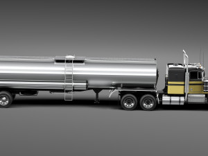Kenworth W900 Tanker Truck 1974 3D 模型
