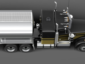 Kenworth W900 Tanker Truck 1974 3D 模型