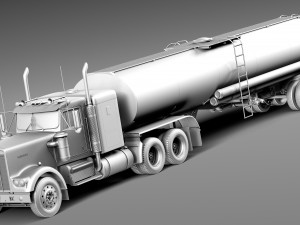 Kenworth W900 Tanker Truck 1974 3D 模型