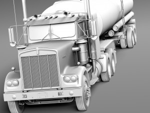 Kenworth W900 Tanker Truck 1974 3D 模型