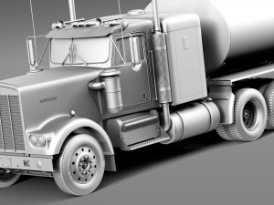 Kenworth W900 Tanker Truck 1974 3D 模型