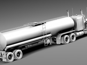 Kenworth W900 Tanker Truck 1974 3D 模型