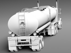 Kenworth W900 Tanker Truck 1974 3D 模型