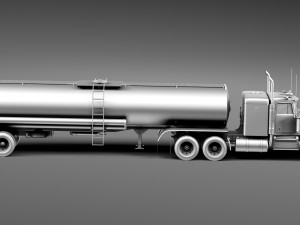 Kenworth W900 Tanker Truck 1974 3D 模型