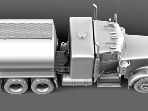 Kenworth W900 Tanker Truck 1974 3D 模型