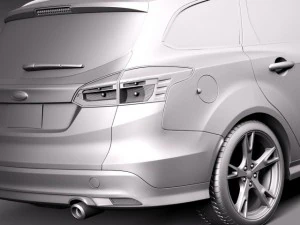 Focus Wagon 2015 3D Model