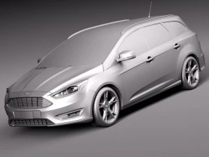 Focus Wagon 2015 3D Model