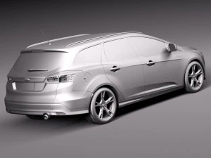 Focus Wagon 2015 3D Model