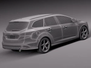 Focus Wagon 2015 3D Model