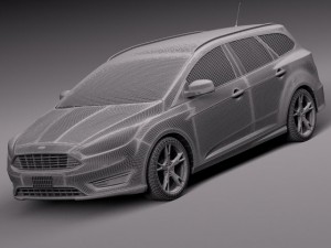 Focus Wagon 2015 3D Модель