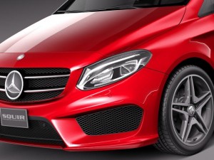 Mercedes-Benz B-class AMG 2015 3D Model