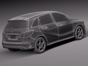 Mercedes-Benz B-class AMG 2015 3D Model