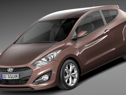 Hyundai i30 3 kapılı 2013 3D Model