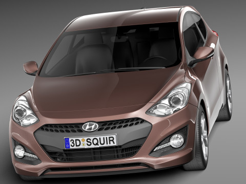 Hyundai i30 3-door 2013 3D मॉडल