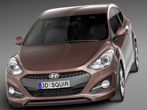 Hyundai i30 3-door 2013 3D Model