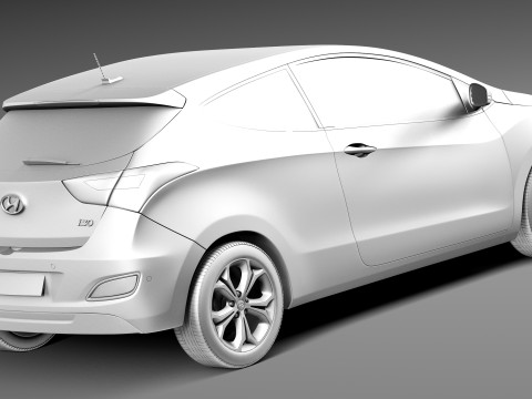 Hyundai i30 3-door 2013 3D मॉडल